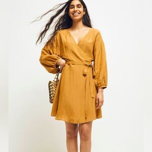 Madewell Linen Wrap Dress